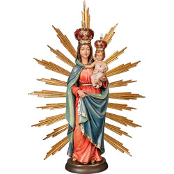 Virgen con Niño Jesús y paloma con aureola